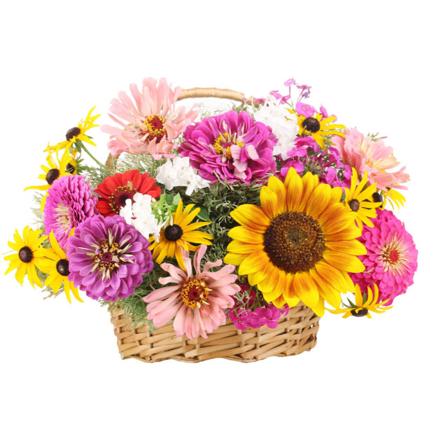 Цветы в корзинке "Дары природы"