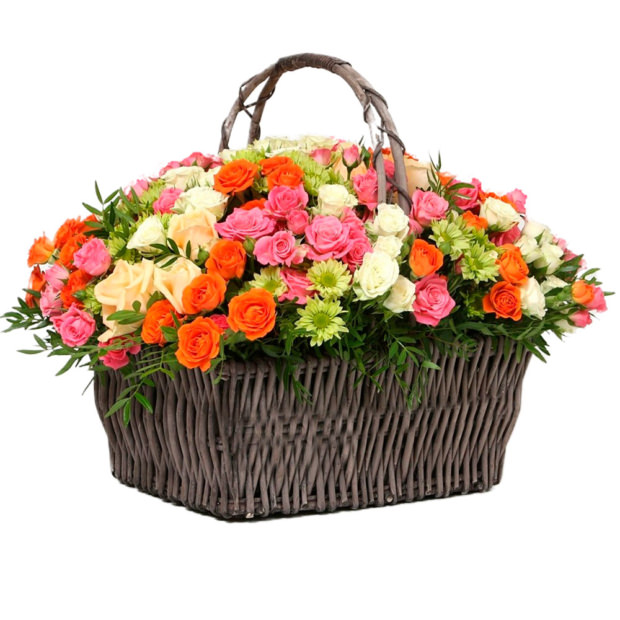 Цветы в корзинке "Встреча весны"
